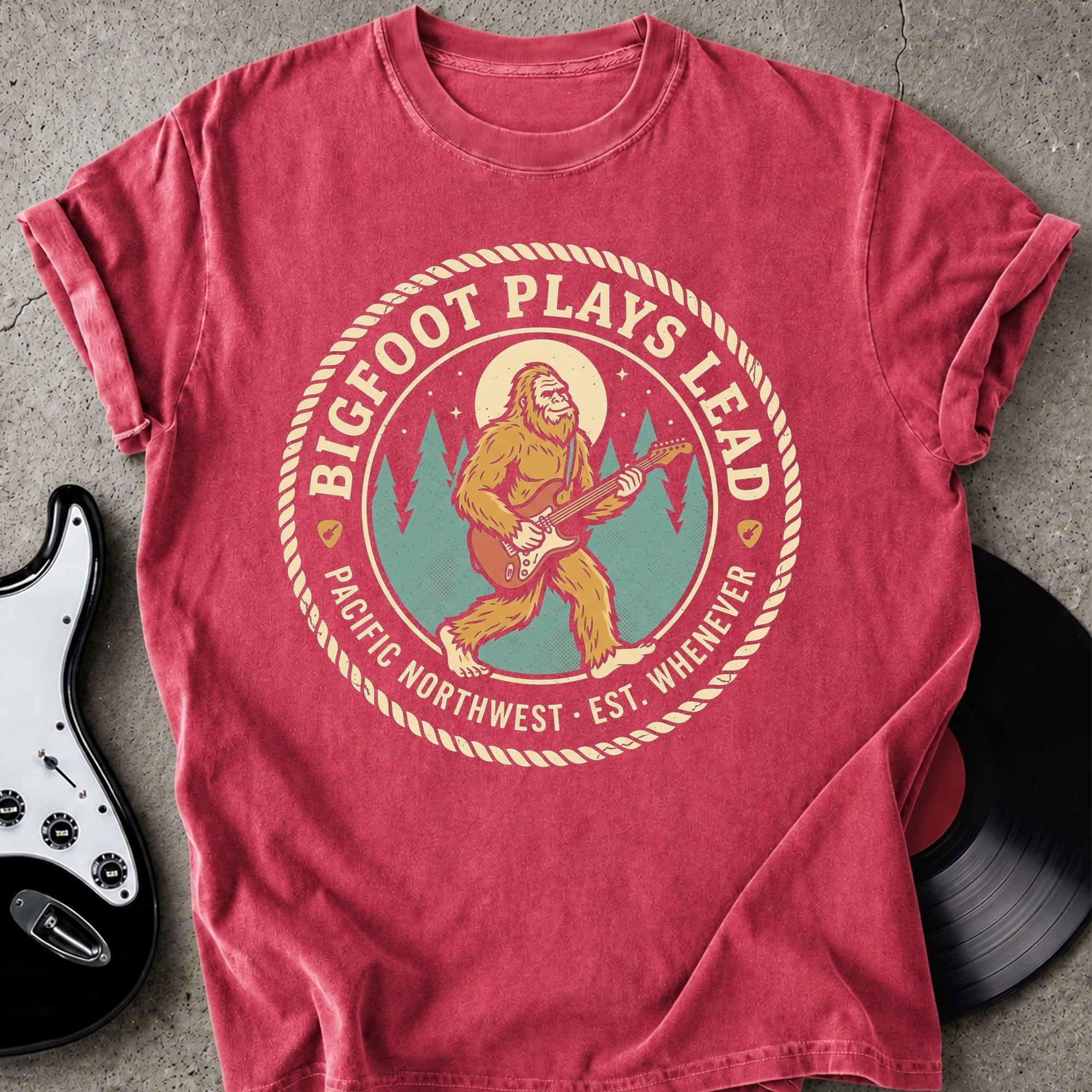 Bigfoot Plays Lead T-shirt