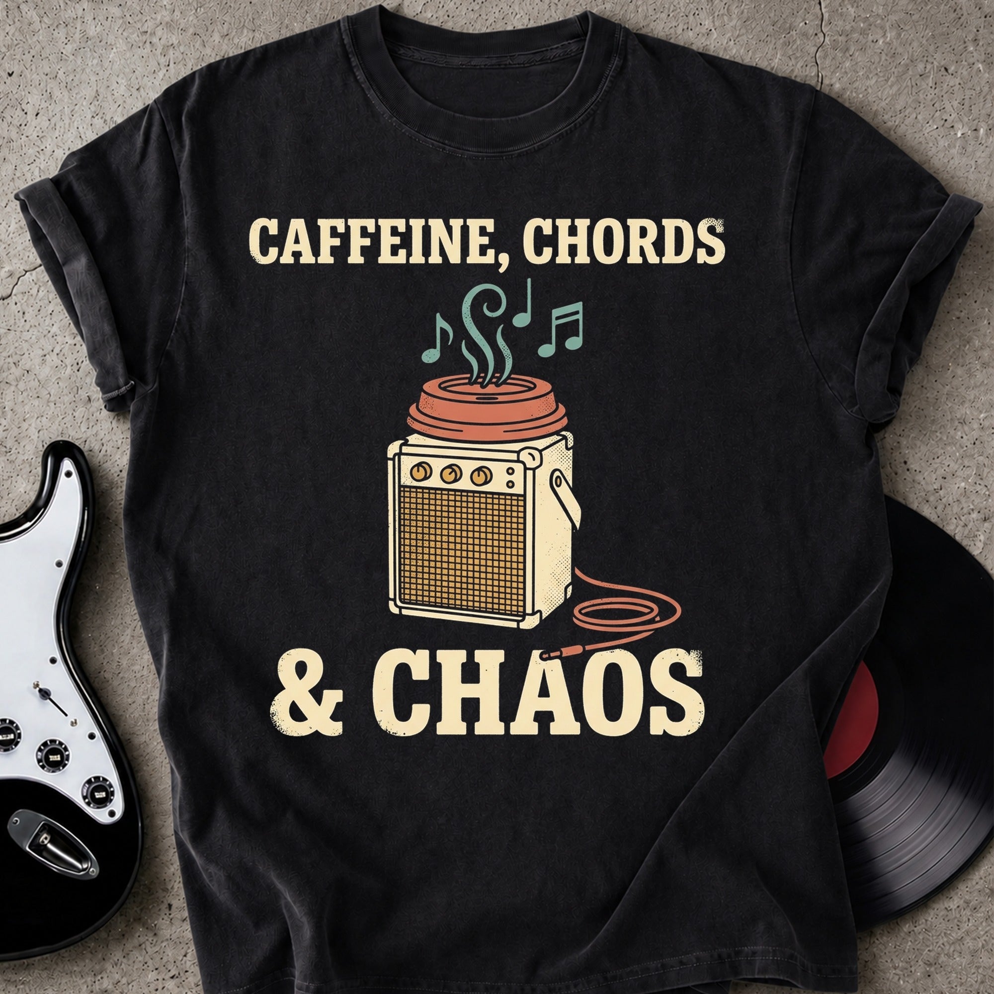 Caffeine Chords Chaos T-shirt