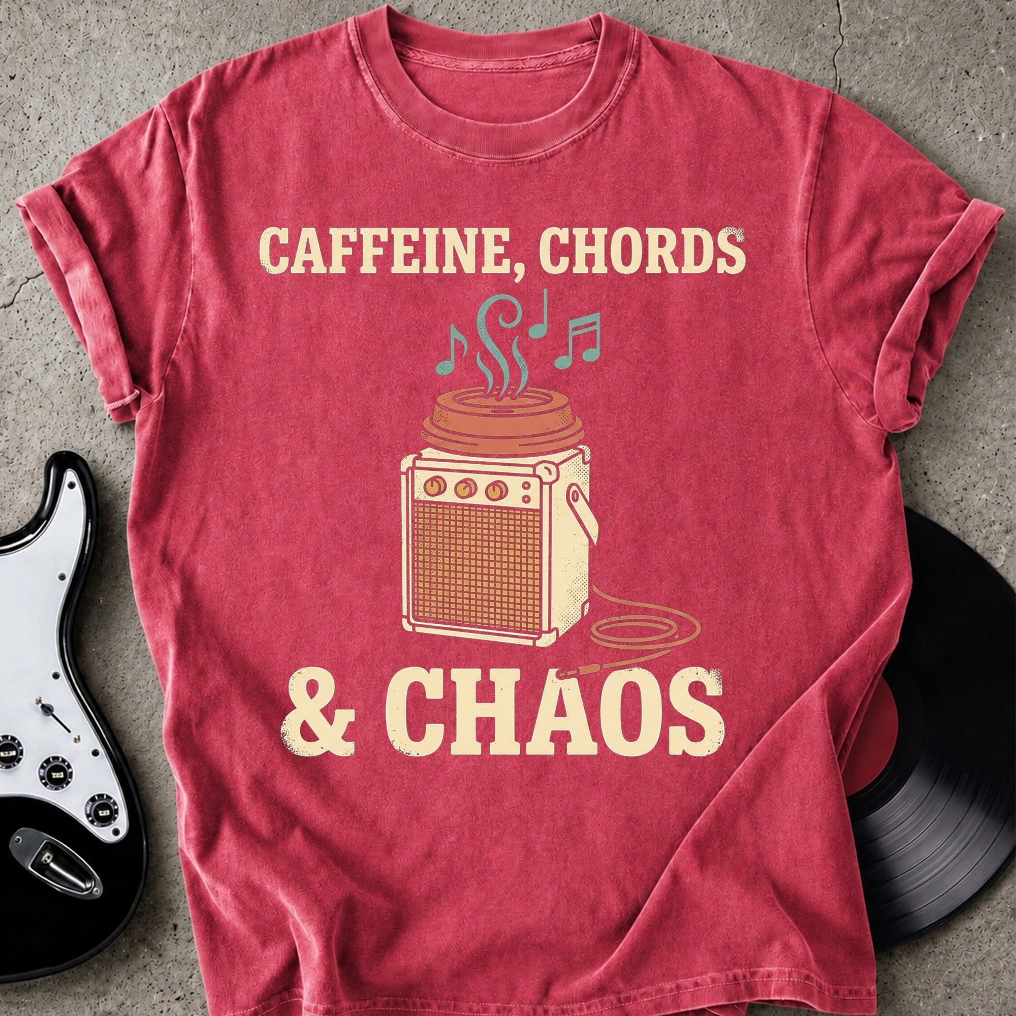 Caffeine Chords Chaos T-shirt