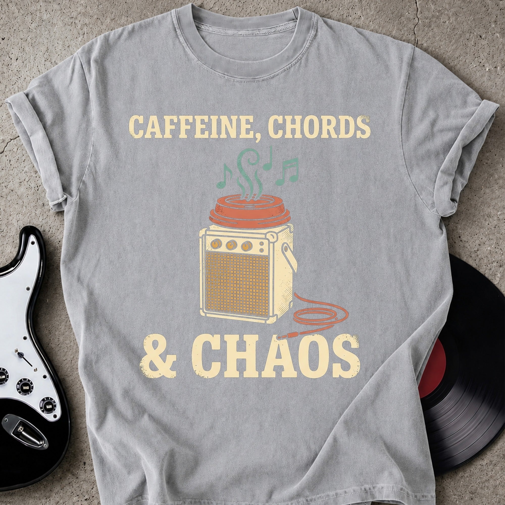 Caffeine Chords Chaos T-shirt