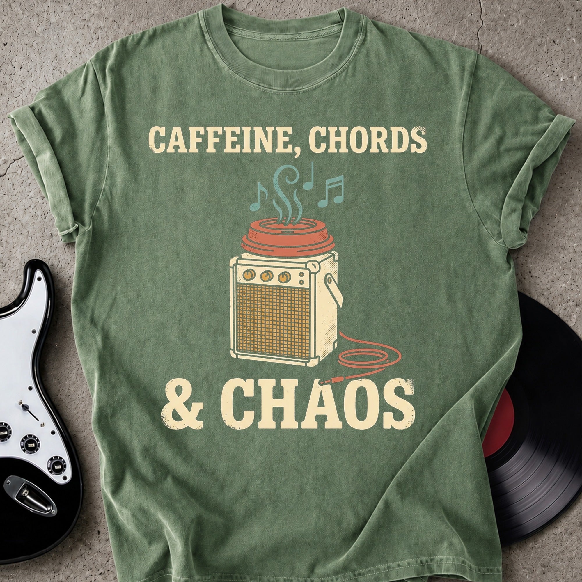 Caffeine Chords Chaos T-shirt
