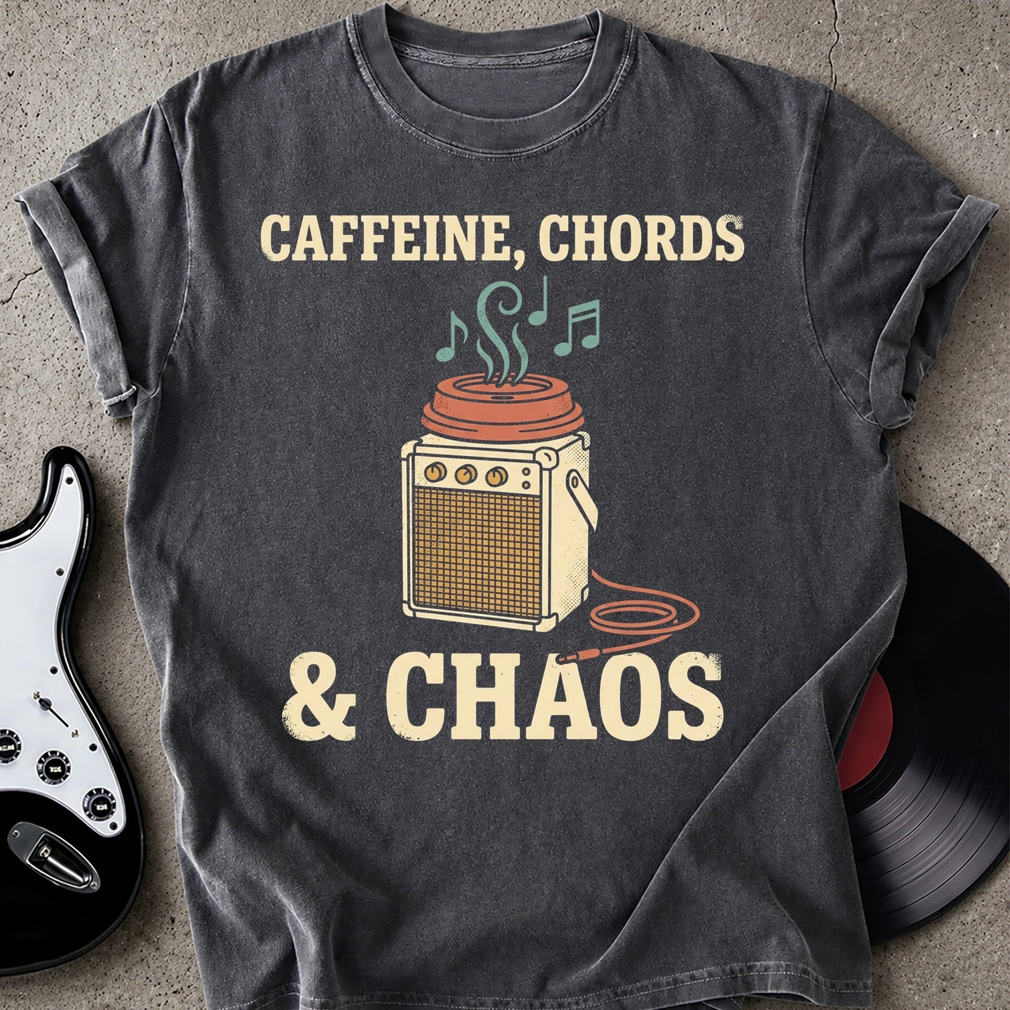 Caffeine Chords Chaos T-shirt