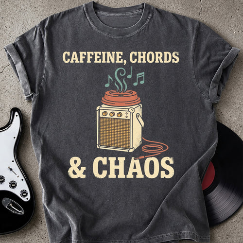 Caffeine Chords Chaos T-shirt
