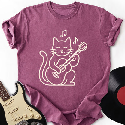 Simple Cat Guitar T-shirt