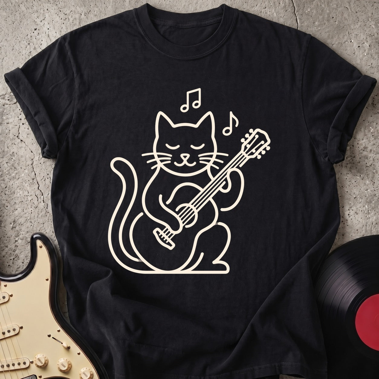 Cat Guitar T-shirt