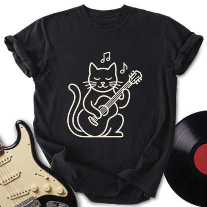 Simple Cat Guitar T-shirt