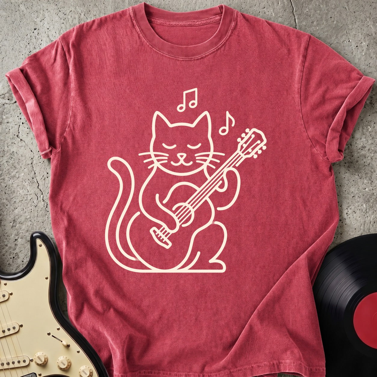 Cat Guitar T-shirt
