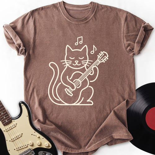 Simple Cat Guitar T-shirt