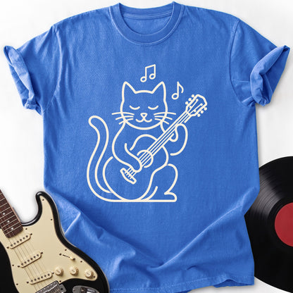 Simple Cat Guitar T-shirt