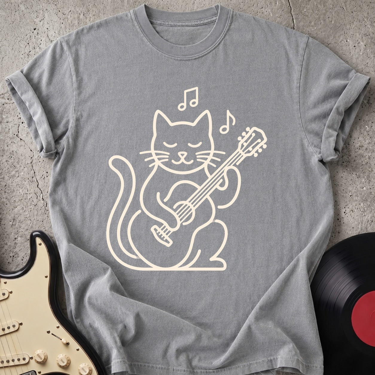 Cat Guitar T-shirt