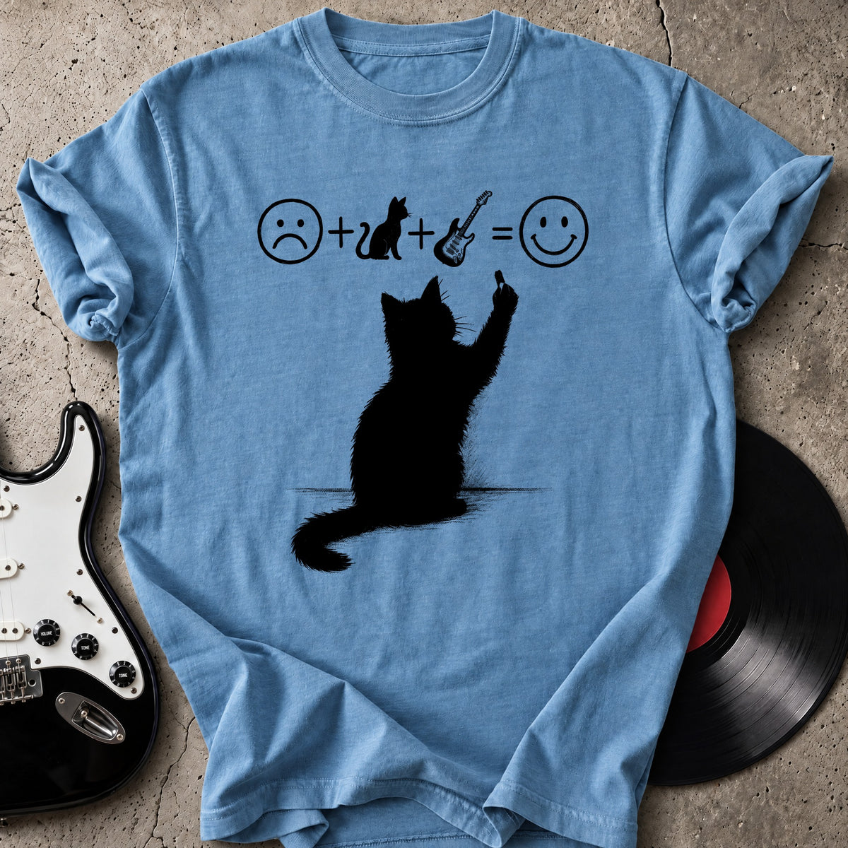 Cat Guitar Happiness T-Shirt