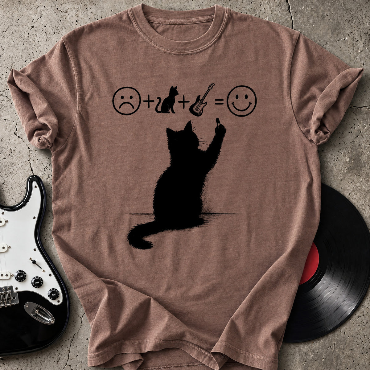 Cat Guitar Happiness T-Shirt