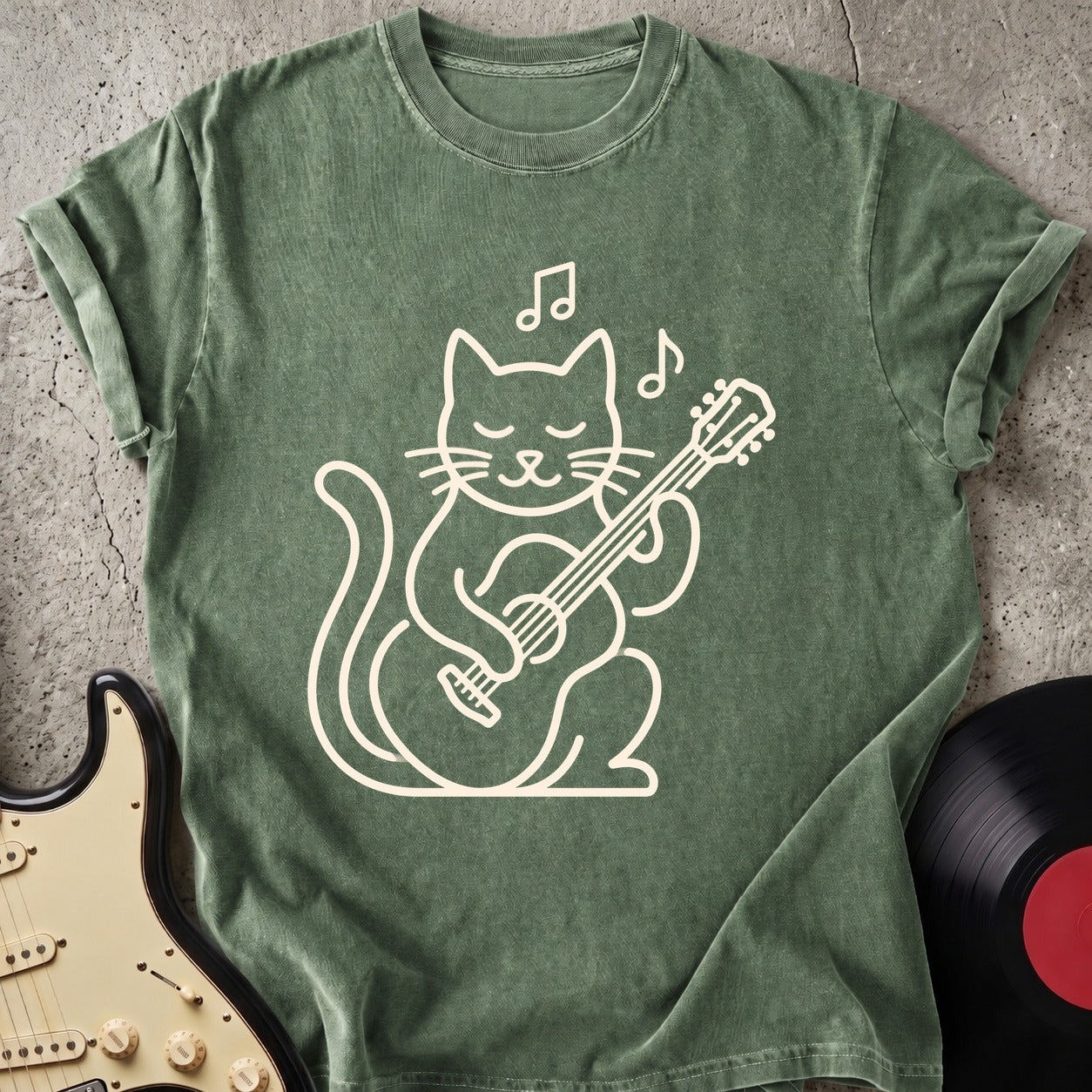 Cat Guitar T-shirt