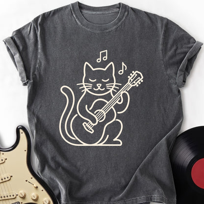 Simple Cat Guitar T-shirt