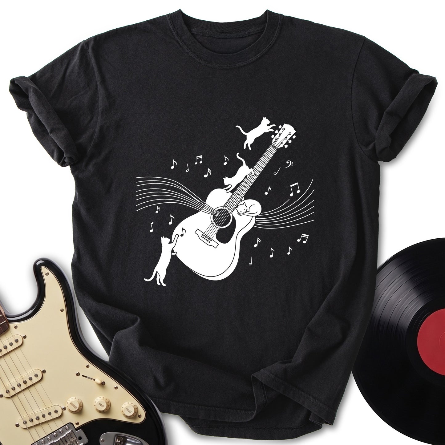 Cat and Guitar T-shirt