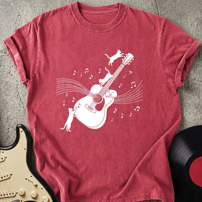 Cat & Guitar T-shirt