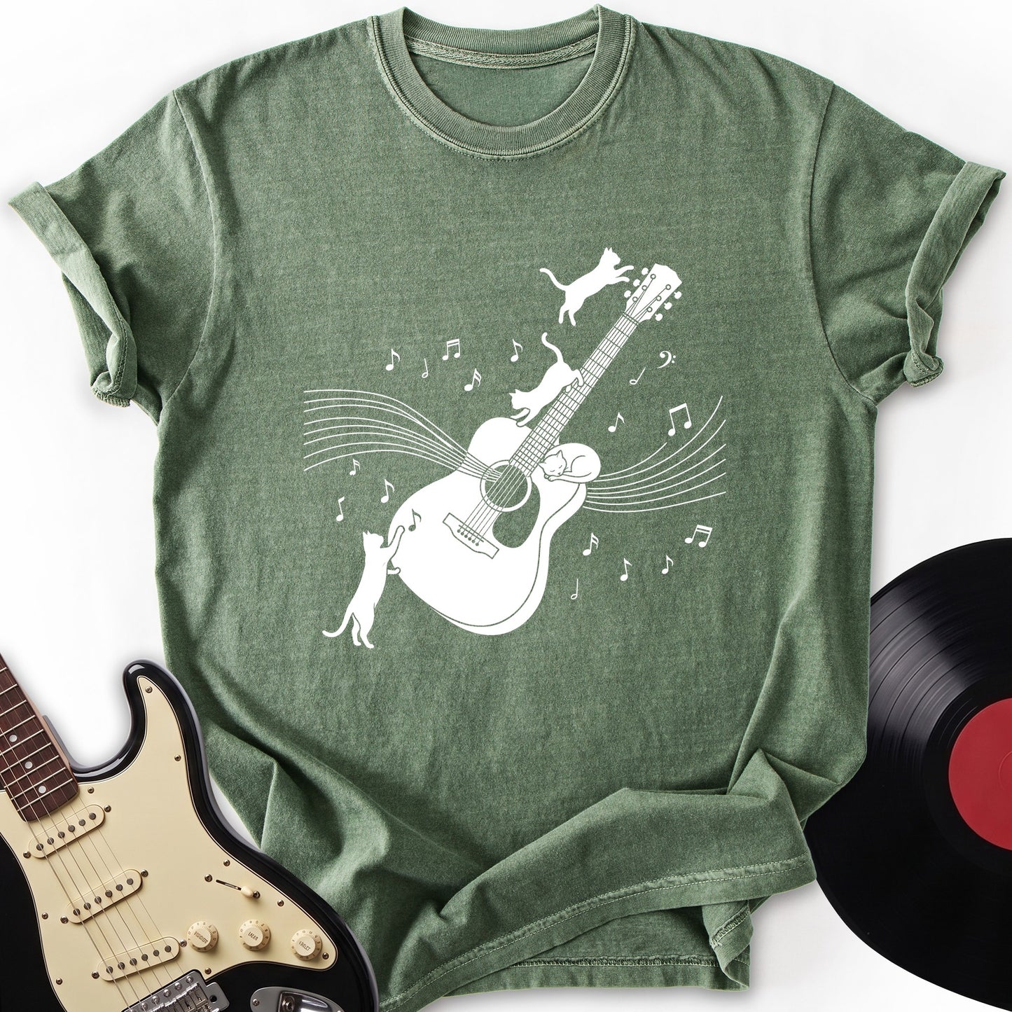 Cat and Guitar T-shirt