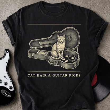 Cat Hair Guitar Picks T-shirt