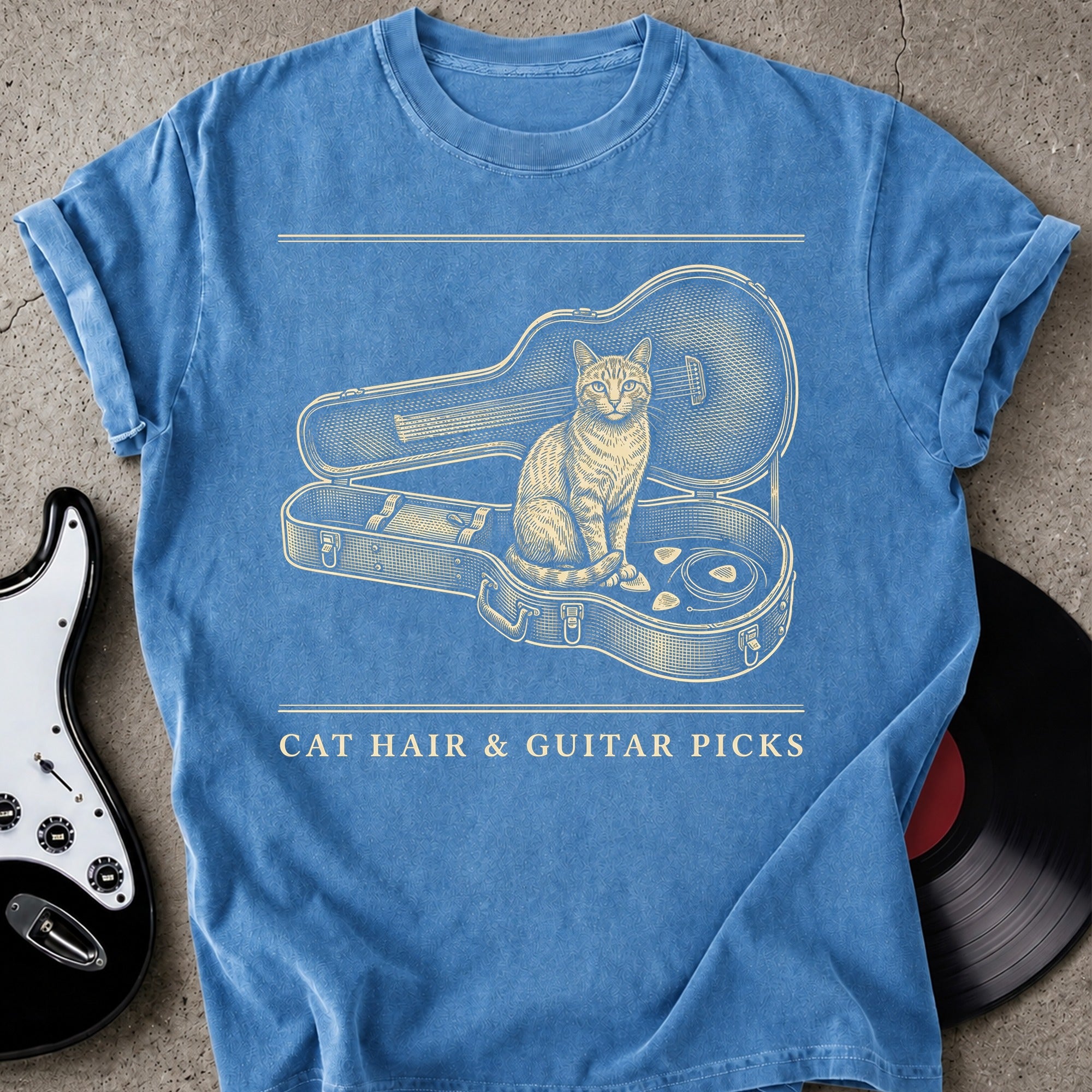 Cat Hair Guitar Picks T-shirt