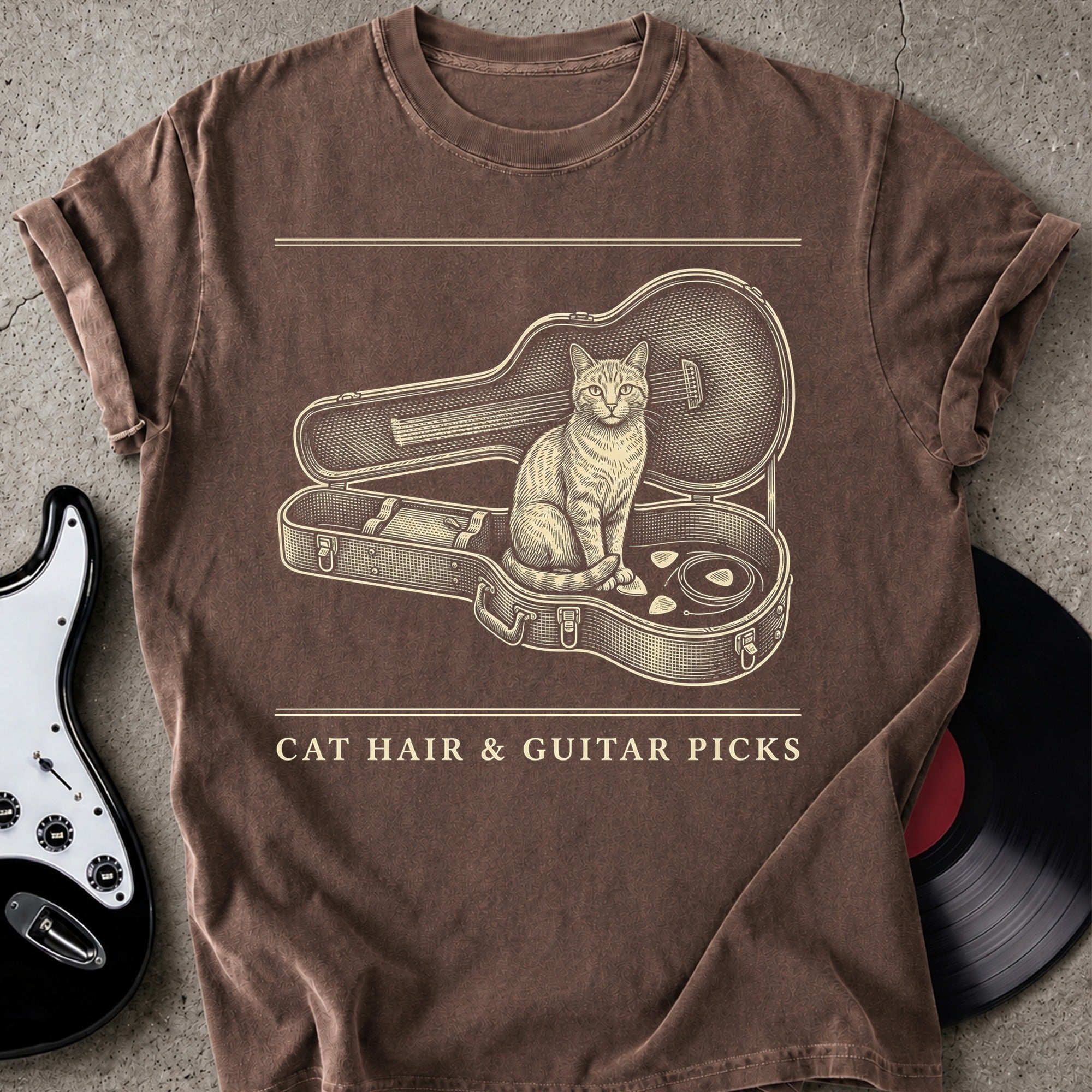 Cat Hair Guitar Picks T-shirt