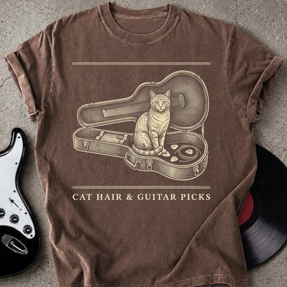 Cat Hair Guitar Picks T-shirt