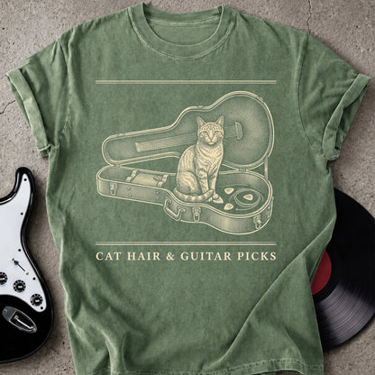 Cat Hair Guitar Picks T-shirt