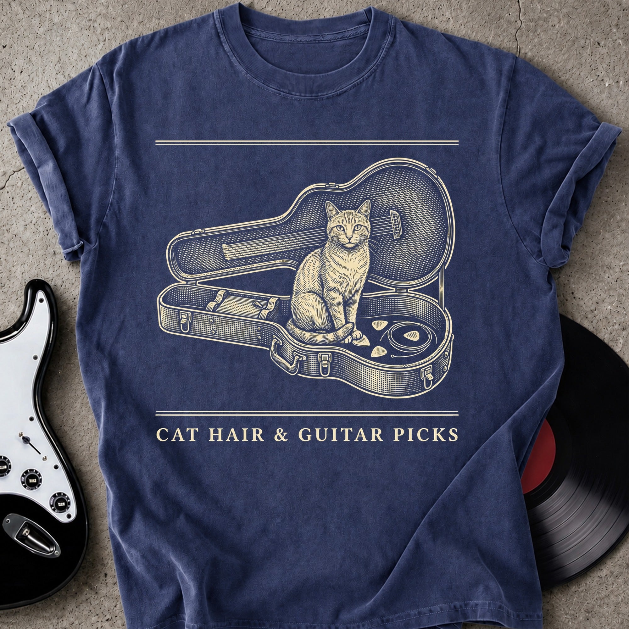 Cat Hair Guitar Picks T-shirt