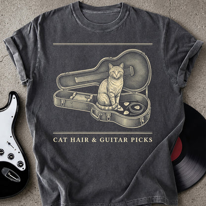 Cat Hair Guitar Picks T-shirt