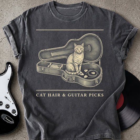 Cat Hair Guitar Picks T-shirt