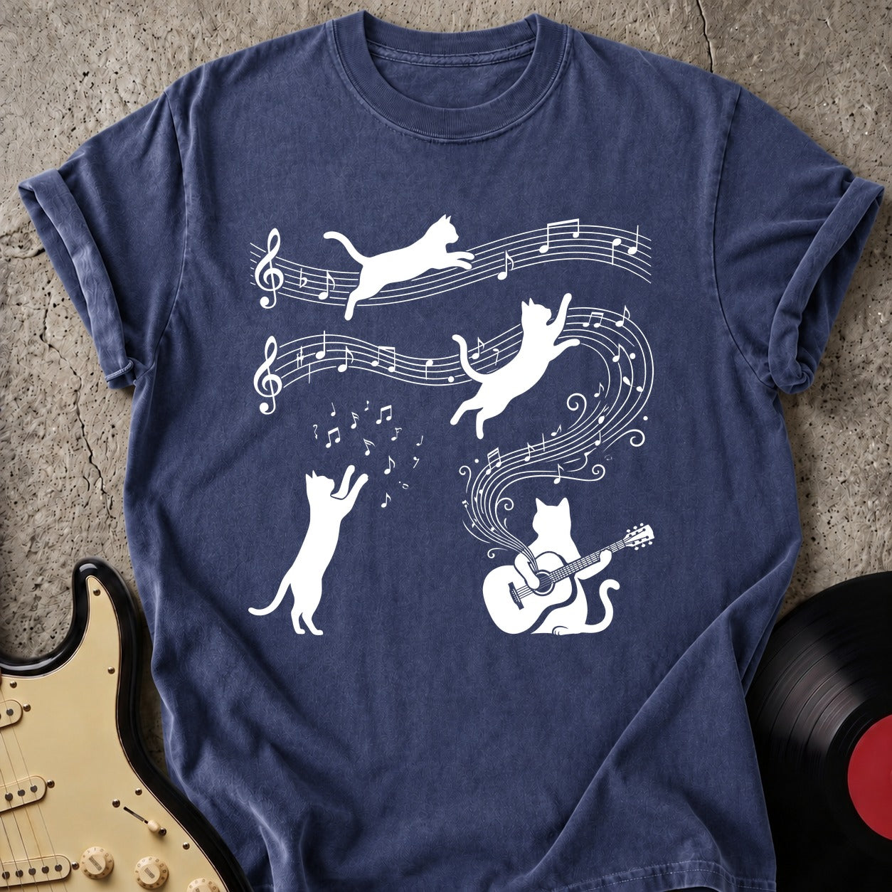 Cat Playing Guitar T-shirt