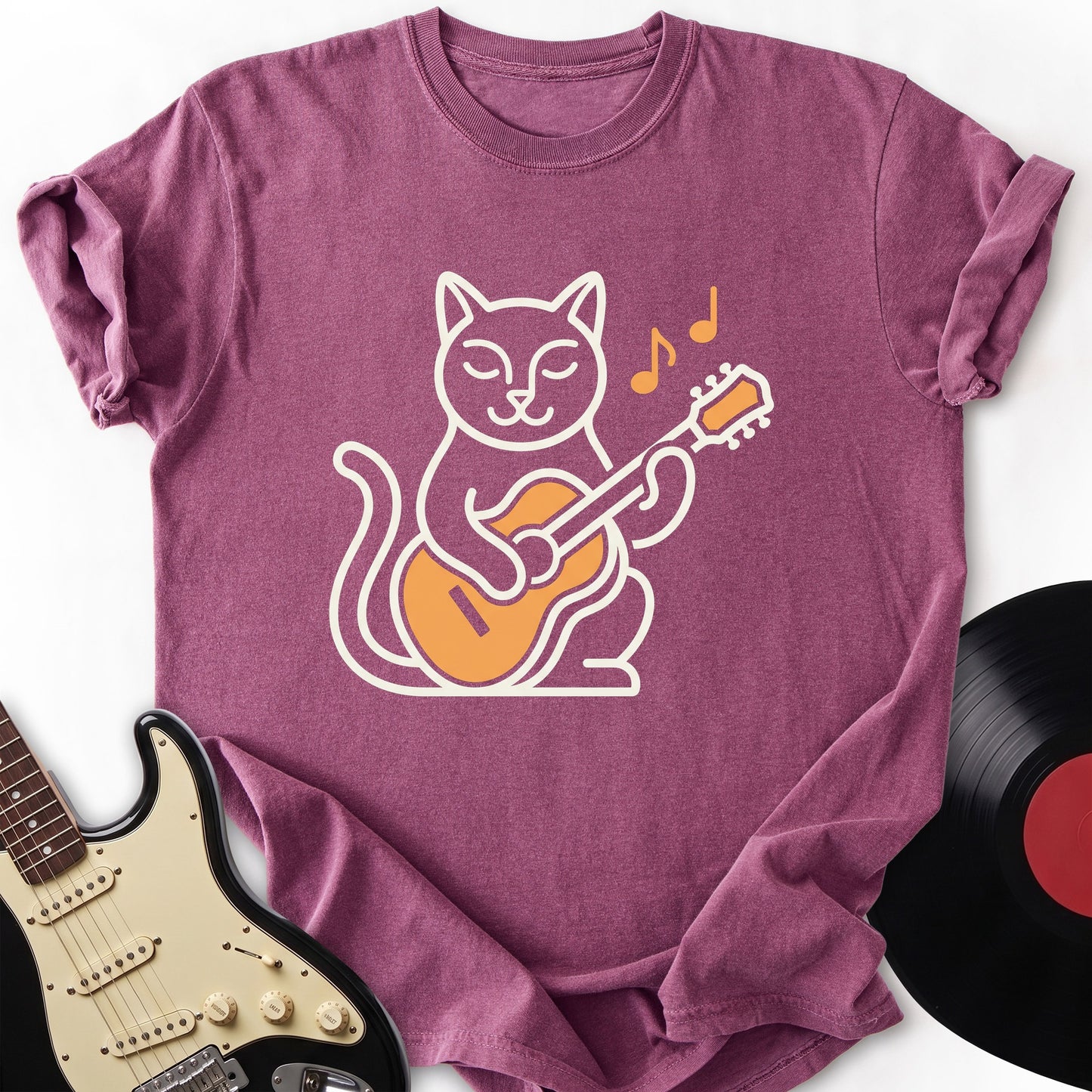 Cat and Guitar T-shirt