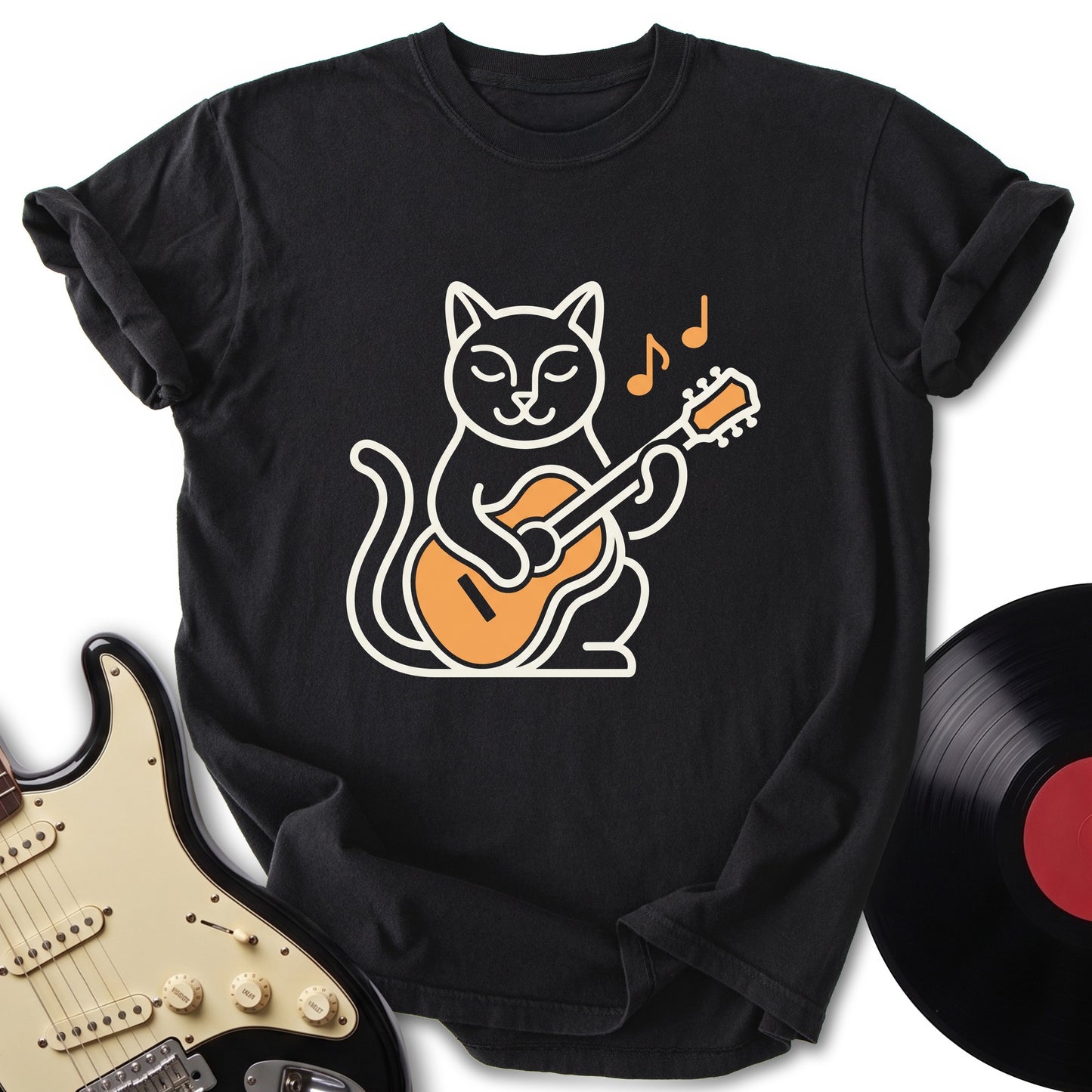 Cat and Guitar T-shirt
