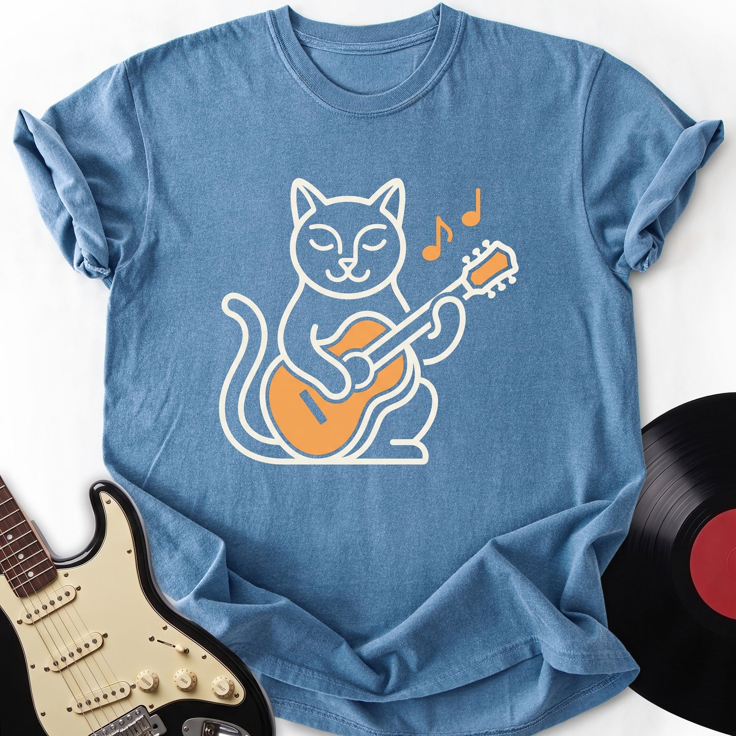 Cat and Guitar T-shirt