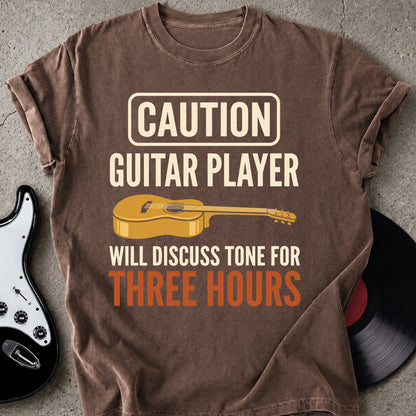 Caution Guitar Player T-shirt