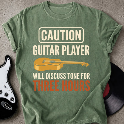 Caution Guitar Player T-shirt