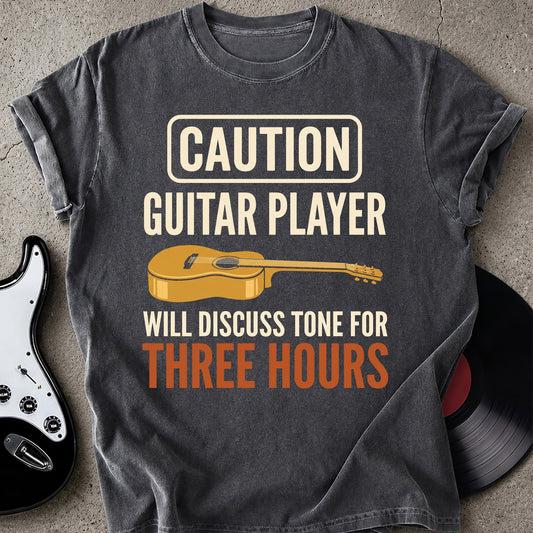 Caution Guitar Player T-shirt