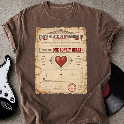 Certificate of Ownership T-shirt