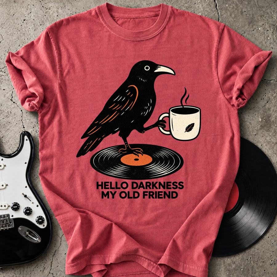Coffee Raven Vinyl T-Shirt