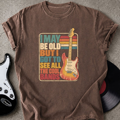 Retro Cool Bands Guitar T-shirt