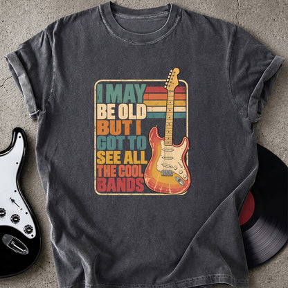 Retro Cool Bands Guitar T-shirt