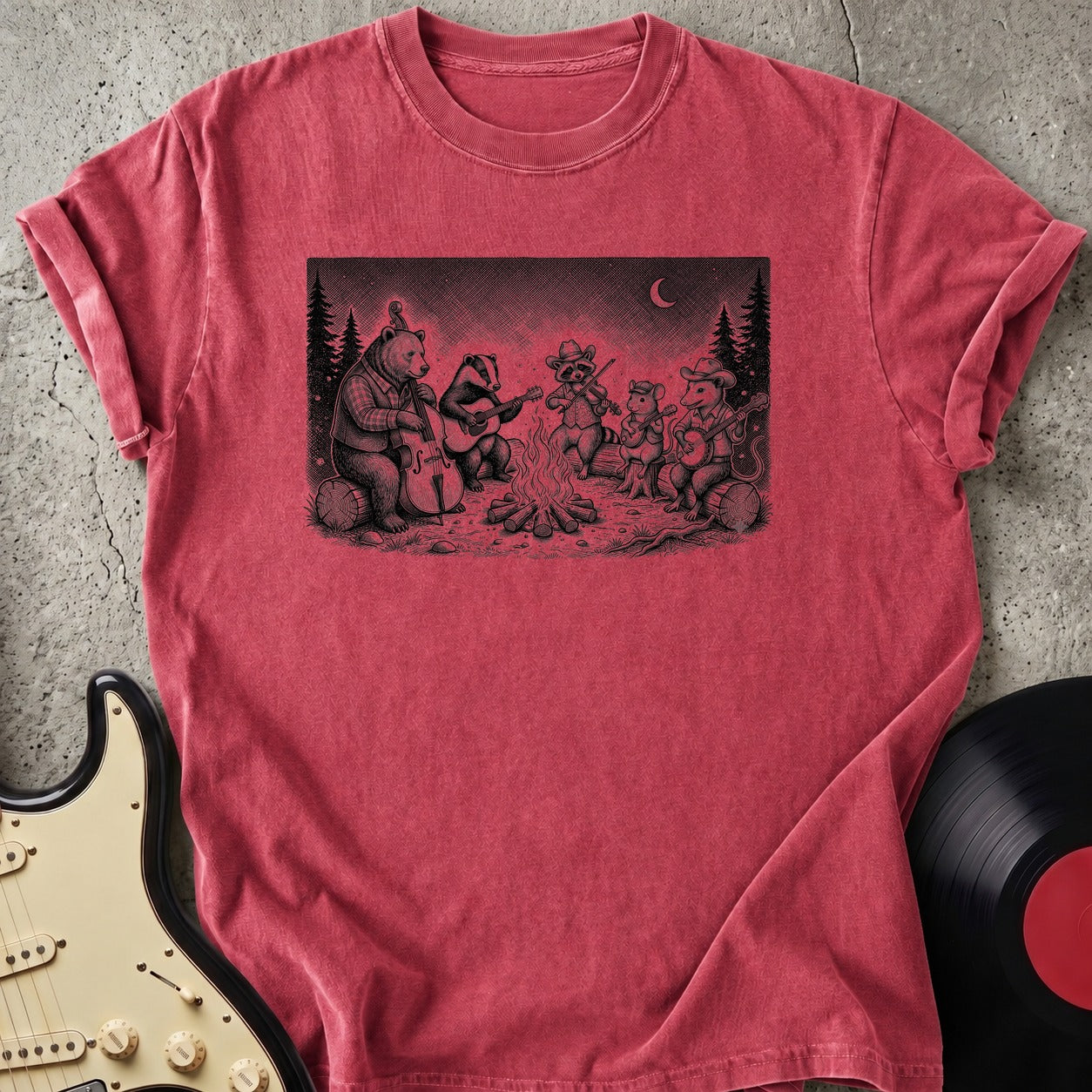 Fire and Guitar T-shirt