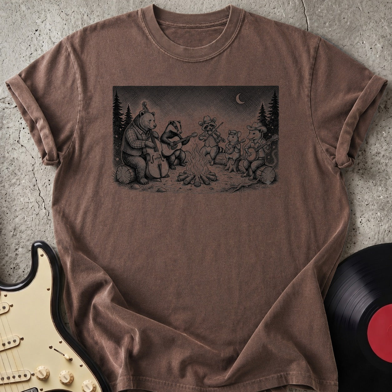 Fire and Guitar T-shirt