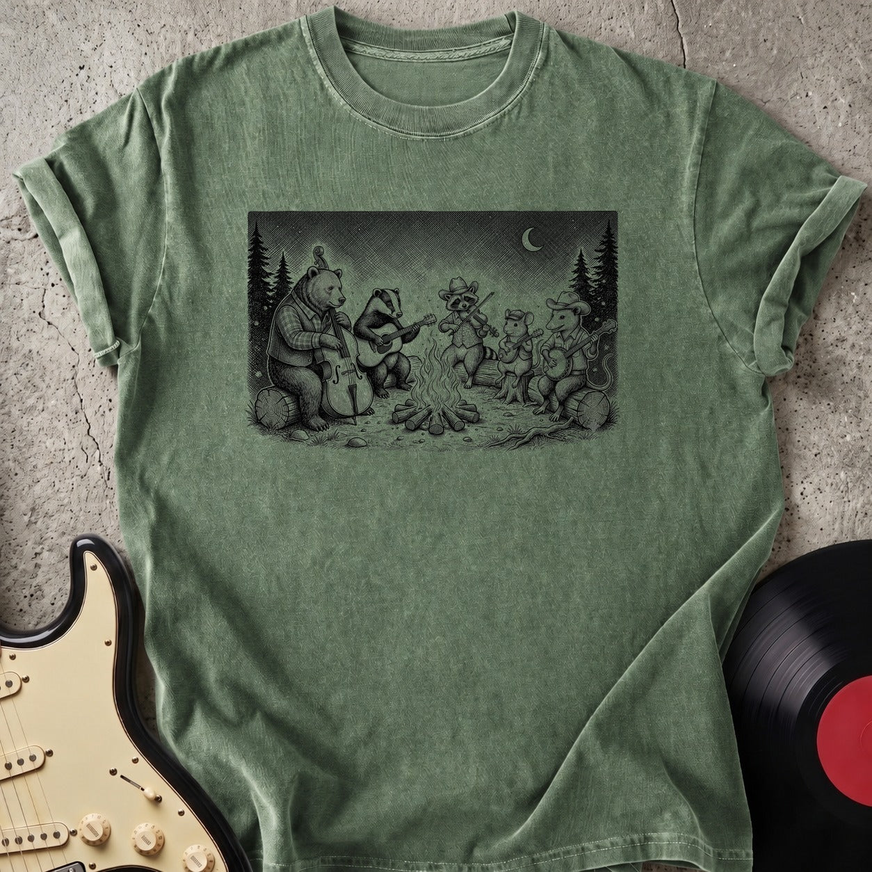 Fire and Guitar T-shirt