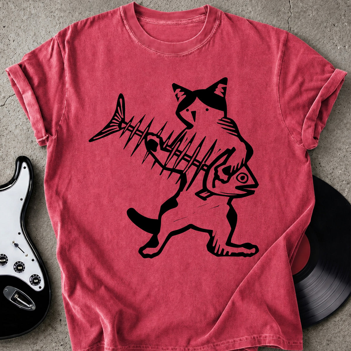 Fish Bone Guitar T-shirt
