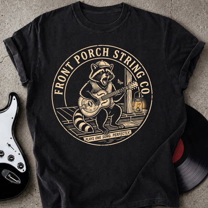 Front Porch Raccoon T-shirt