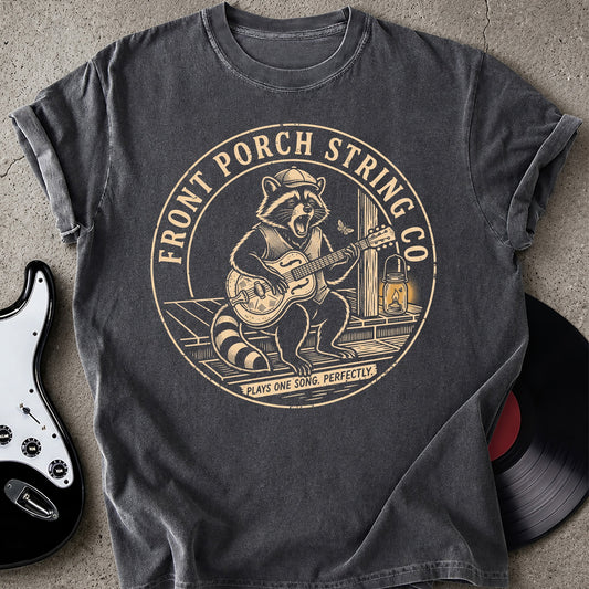 Front Porch Raccoon T-shirt