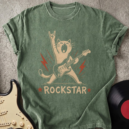 Funny Cat Rockstar T-shirt