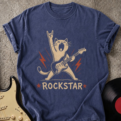 Funny Cat Rockstar T-shirt