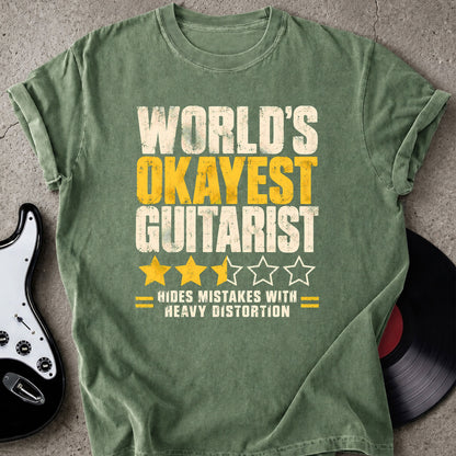 Funny Okayest Guitarist T-shirt