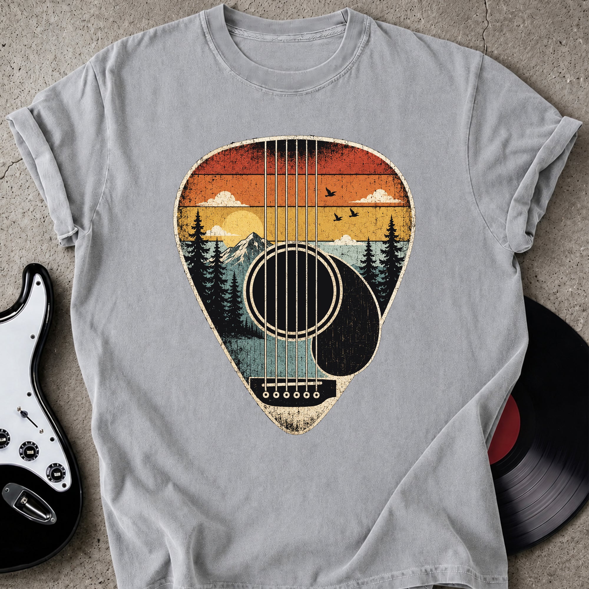 Sunset Guitar Pick T-shirt
